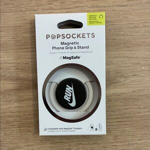 Nike Run Pop Socket Black Magnetic Phone Grip & Stand for MagSafe